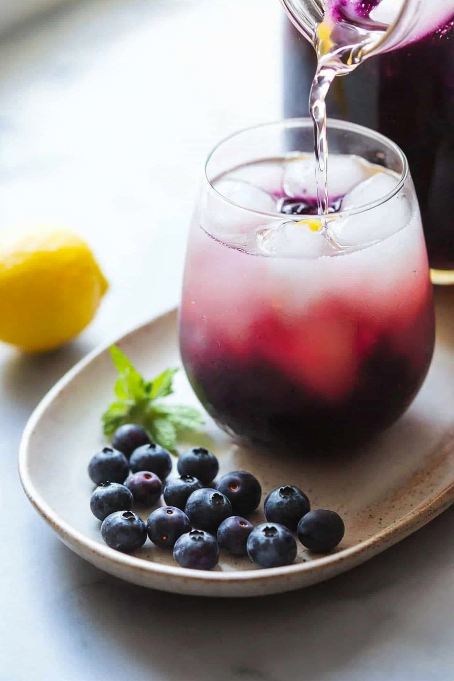 Erfrischende hausgemachte Blaubeer-Limonade