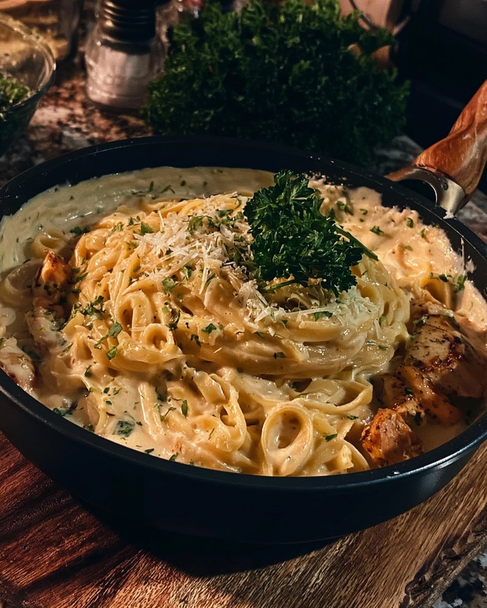 Creamy Chicken Fettuccine Alfredo Recipe