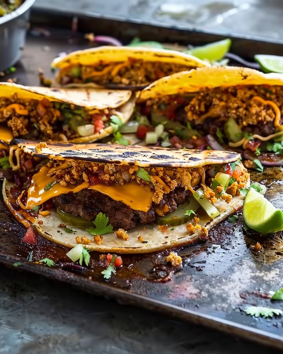 Smashed Cheeseburger Tacos