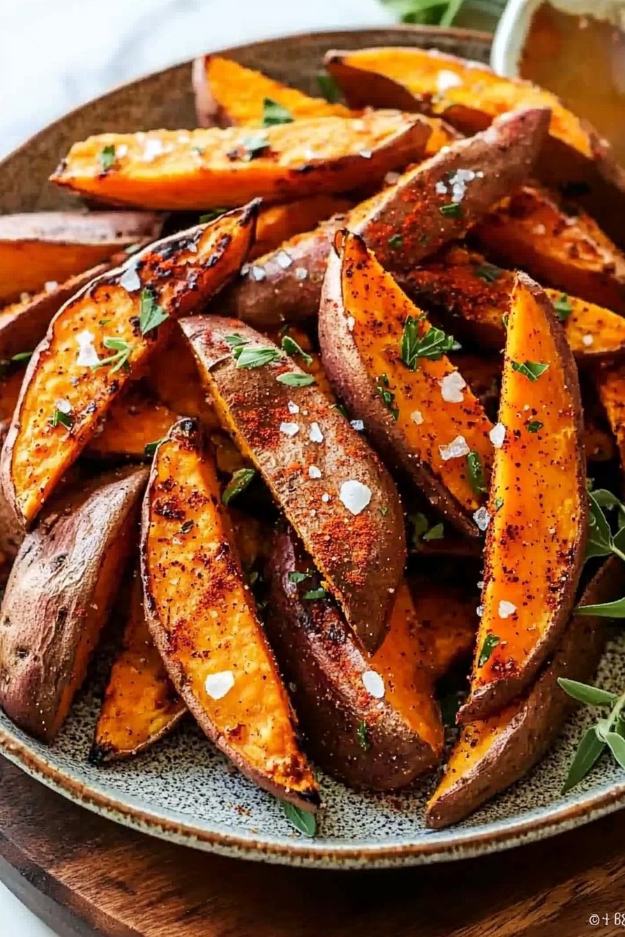 Golden Sweet Potato Wedges