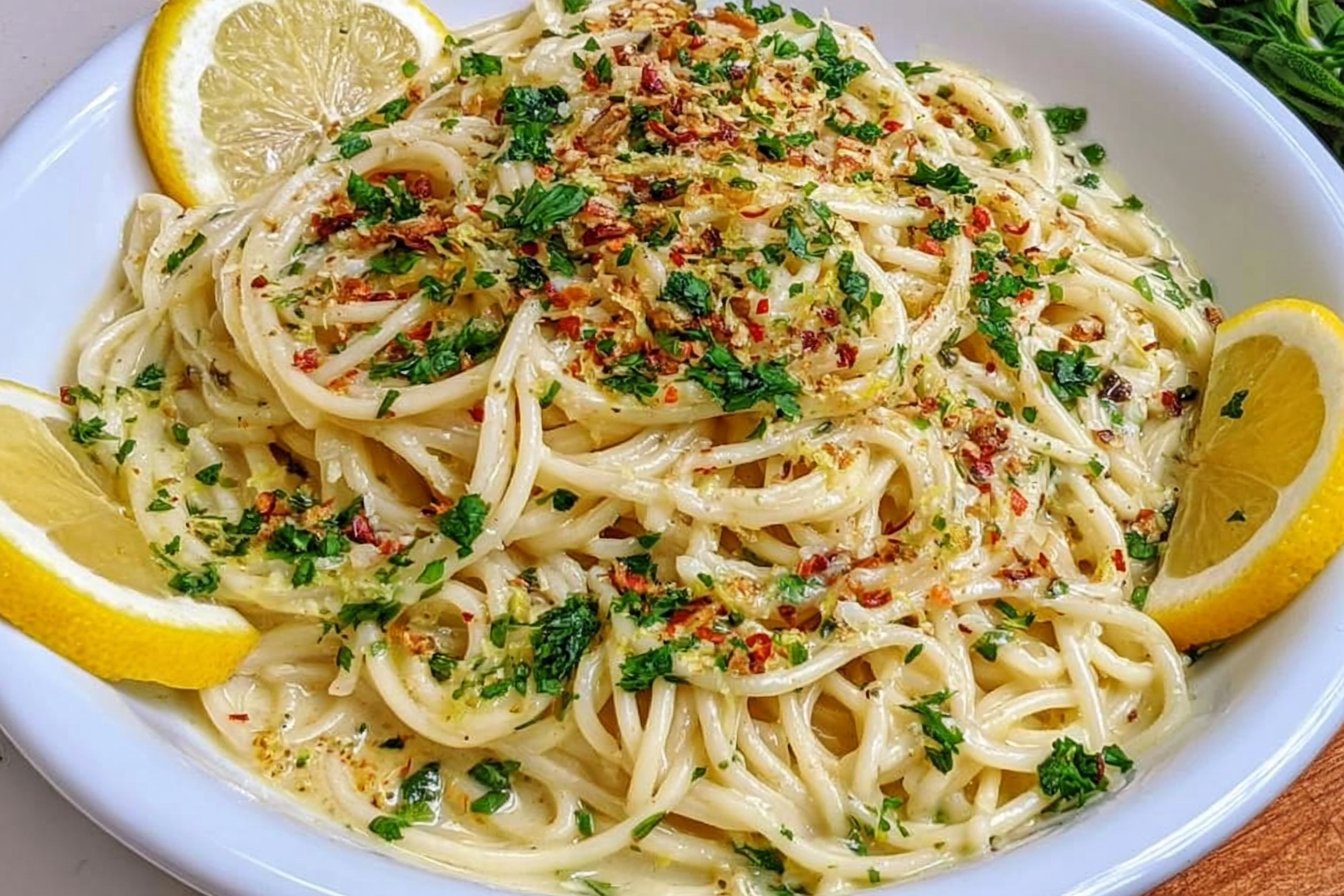 Creamy Vegan Lemon Pasta Quick Easy Weeknight Dinner