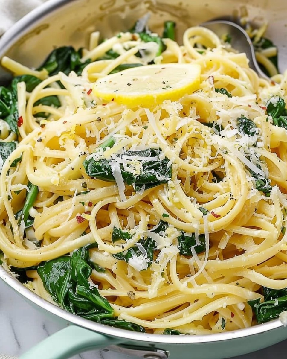 Lemon Spinach Pasta