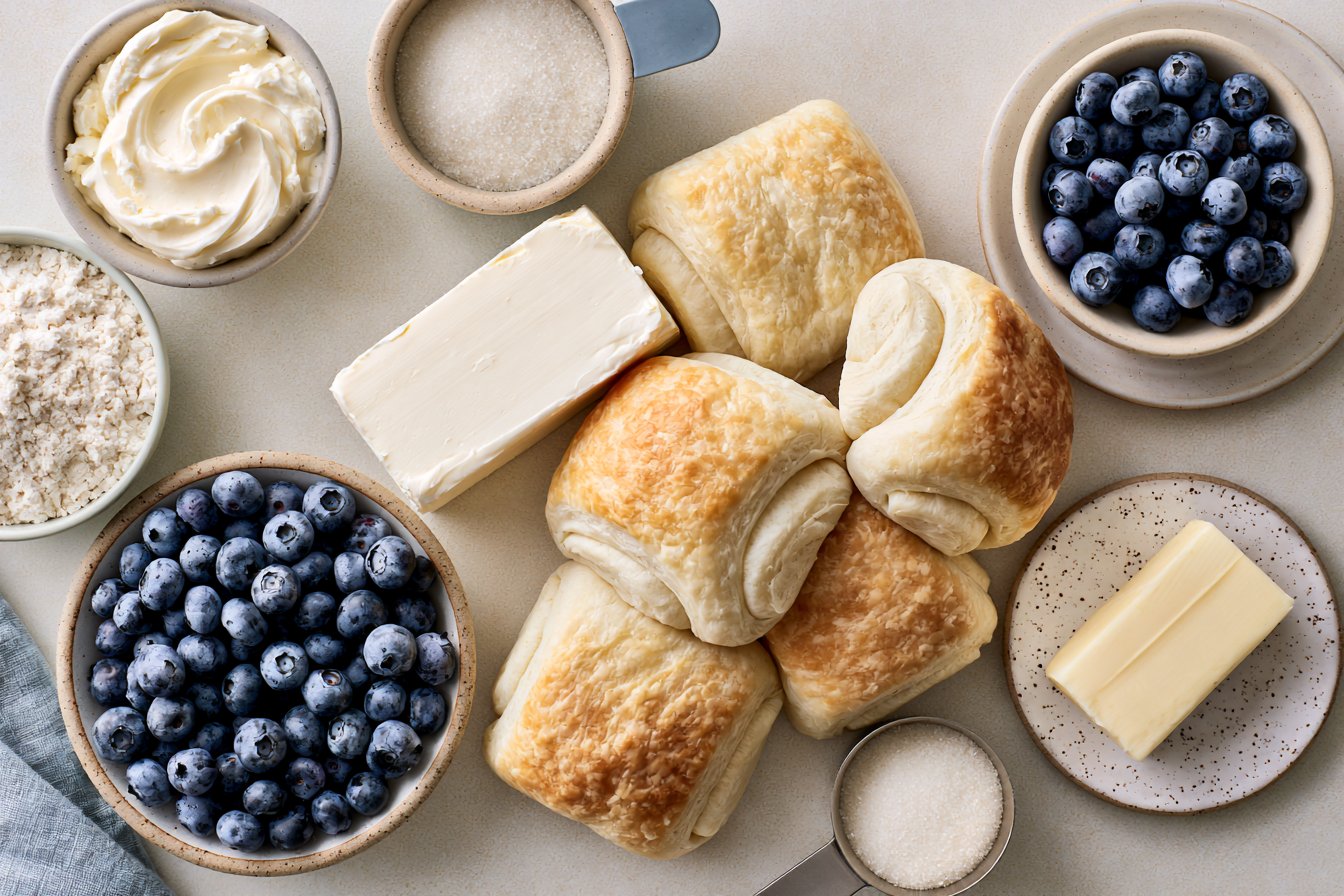 Blueberry Cheesecake Crescent Rolls