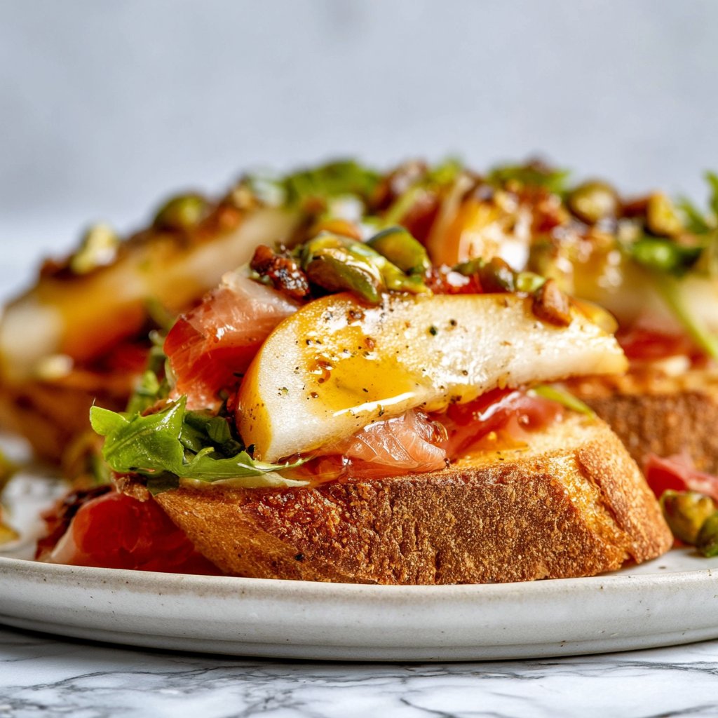 Pear & Prosciutto Crostini