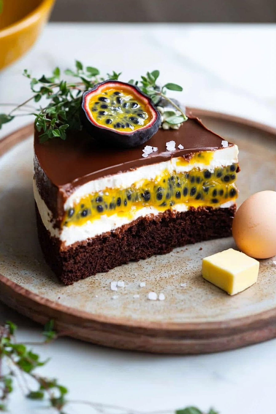 Chocolate Passion Fruit Entremet Cake