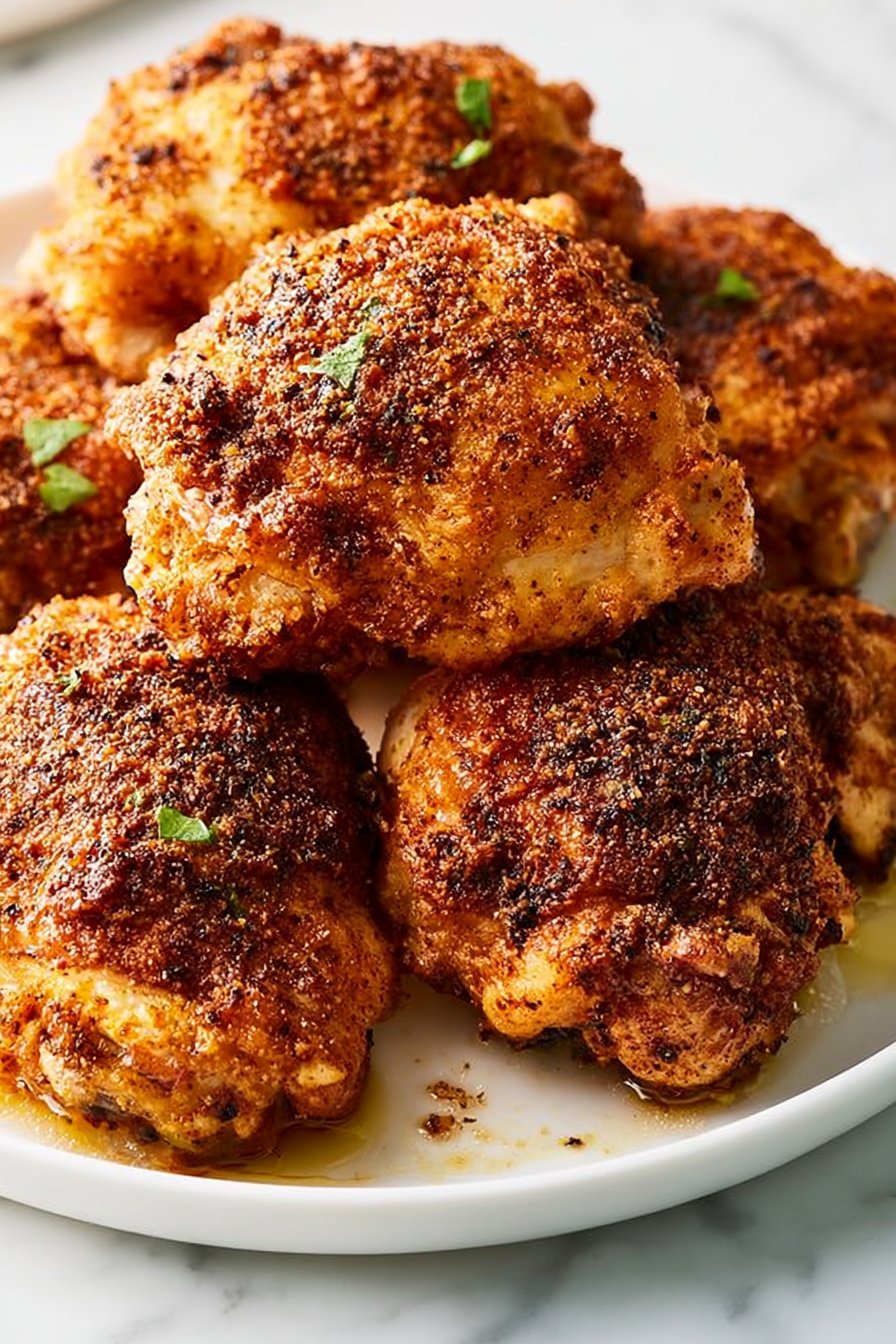 Crispy Baked Chicken Thighs 1 Crispy Baked Chicken Thighs