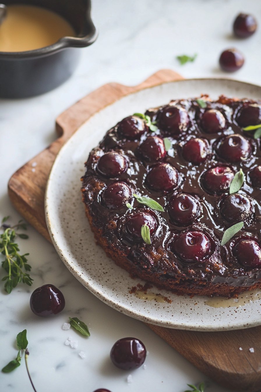Chocolate Cherry Upside-Down Cake