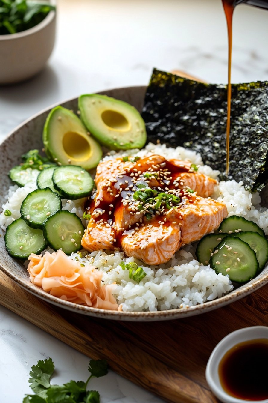 Ultimate Teriyaki Salmon Sushi Bowl