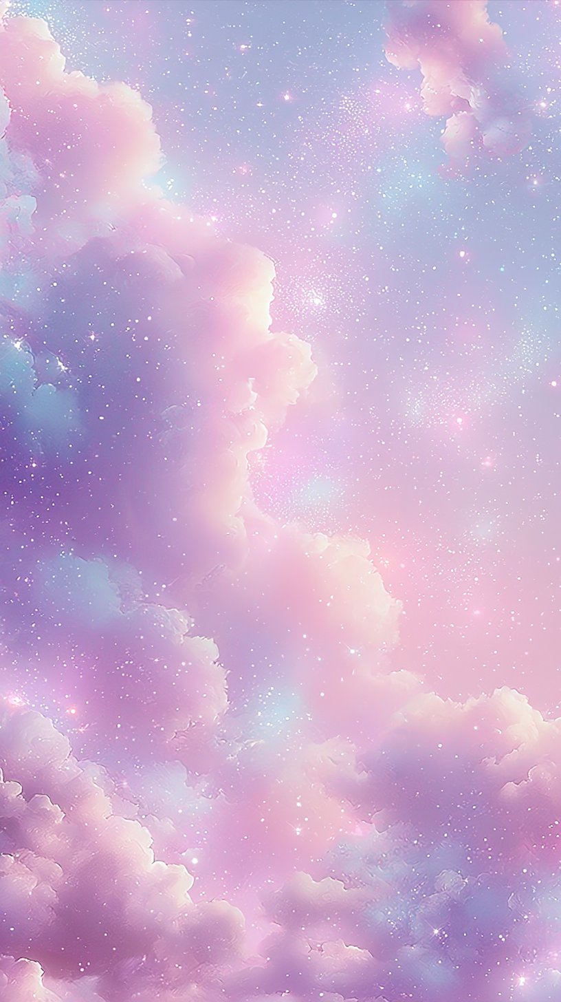 Cloud Backdrops Lavender Dream Sparkle Sky Backdrop GQ57-116
