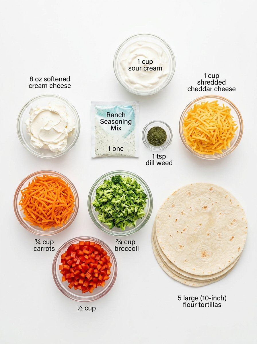 Vegetable Tortilla Roll Ups