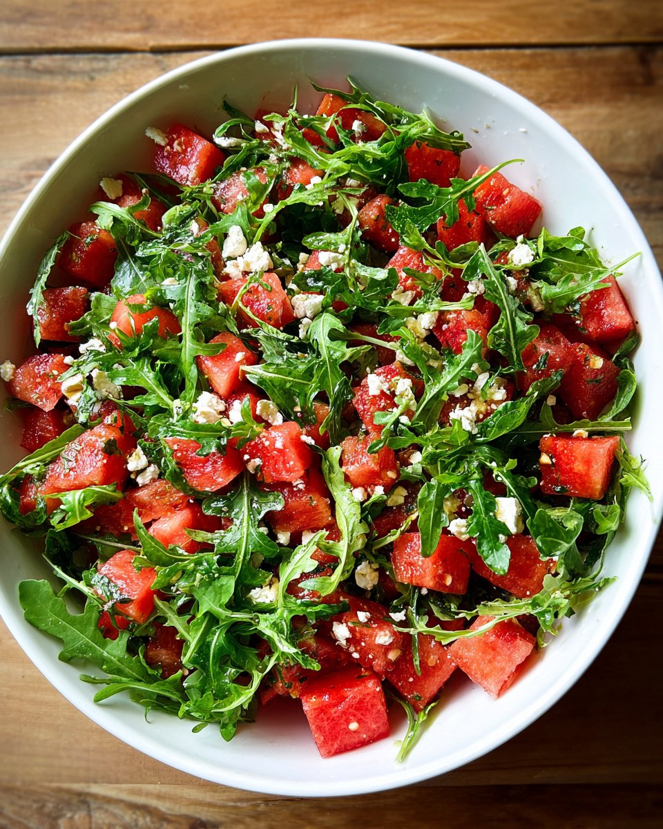 Watermelon, Feta & Mint Salad