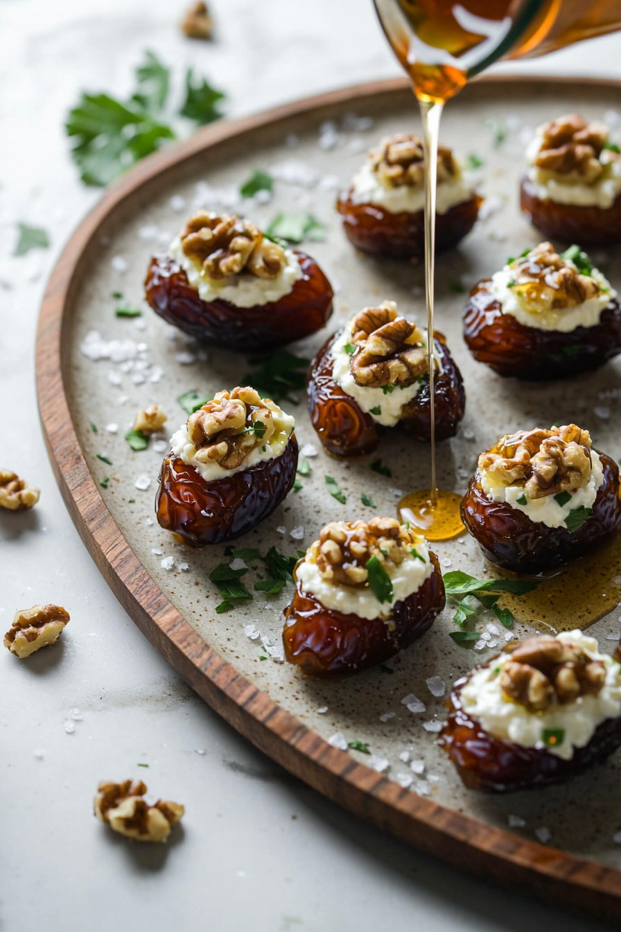 Stuffed Dates with Cream Cheese and Walnuts