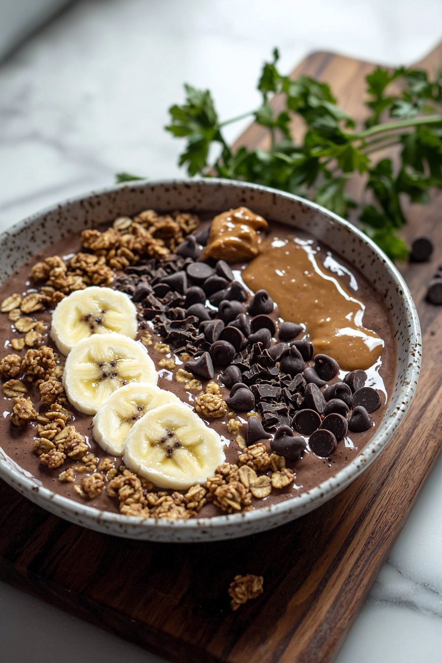 Chocolate Peanut Butter Smoothie Bowl