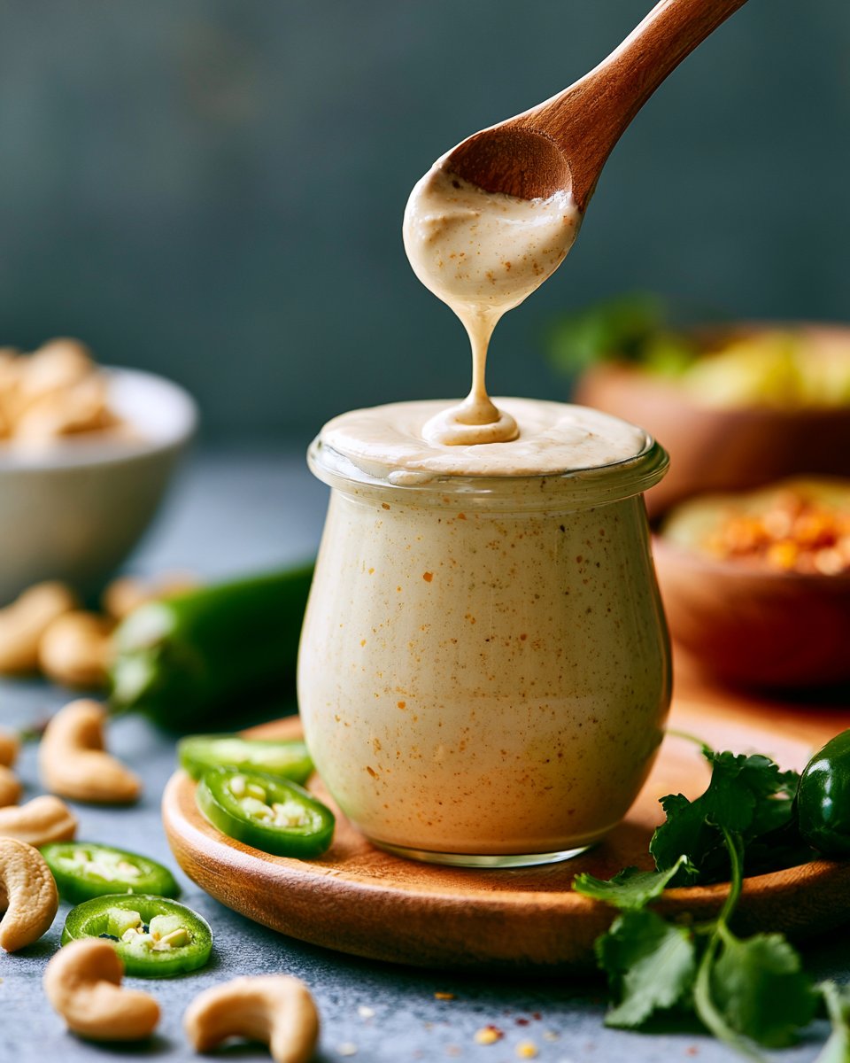 Cheesy Jalapeño Cashew Dressing