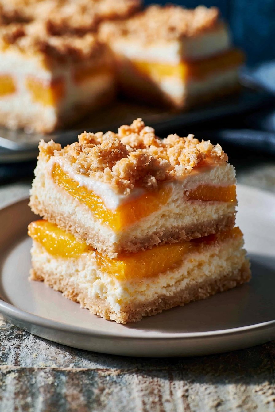 Peach Cheesecake Bars - Butternut Bakery