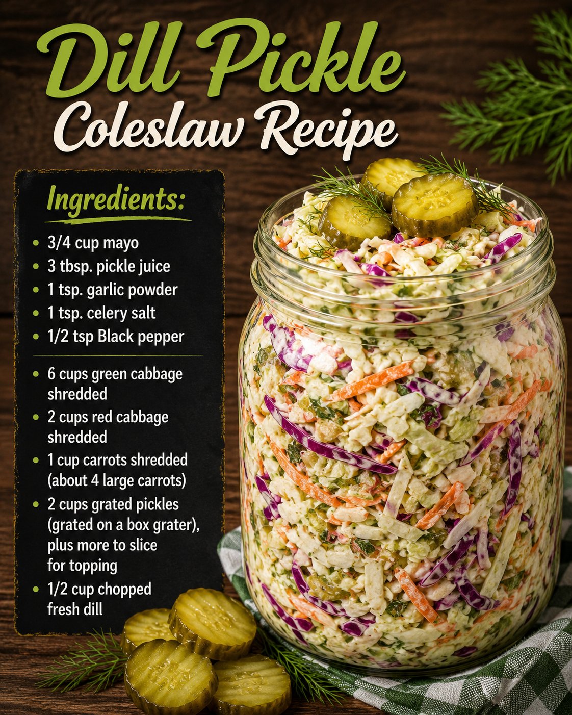 Dill Pickle Coleslaw