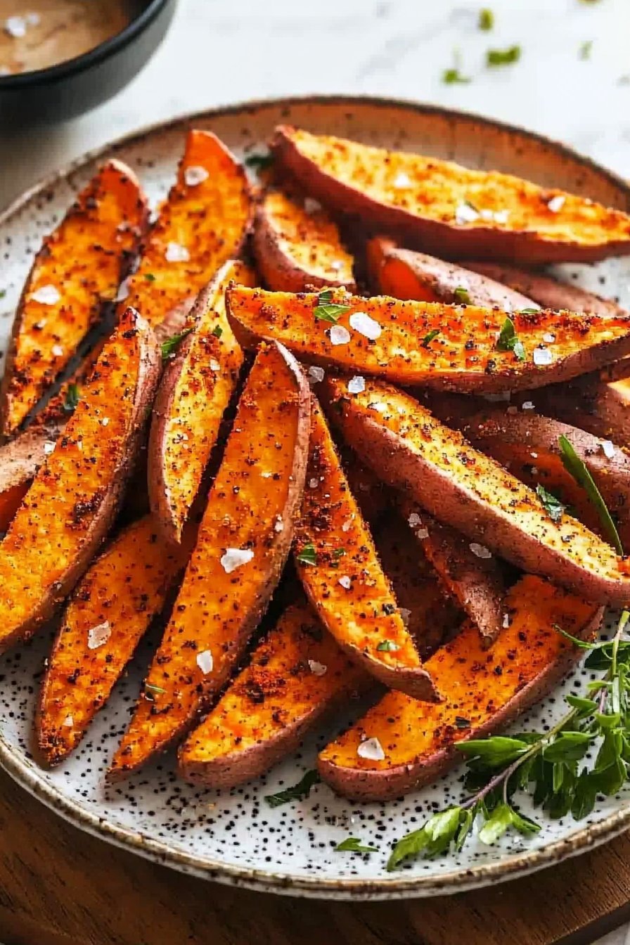 Golden Sweet Potato Wedges