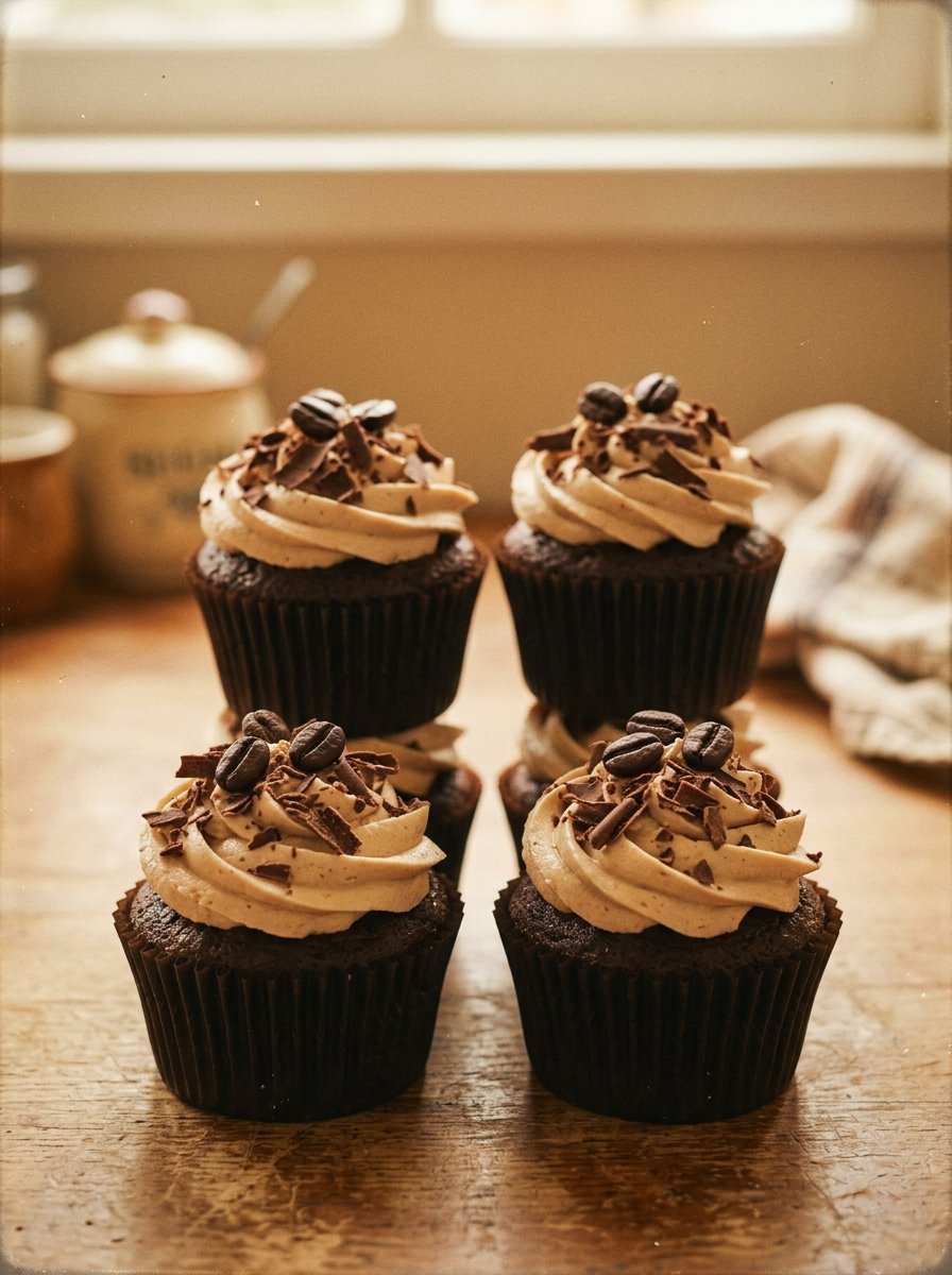 Chocolate Coffee Cream Cupcakes