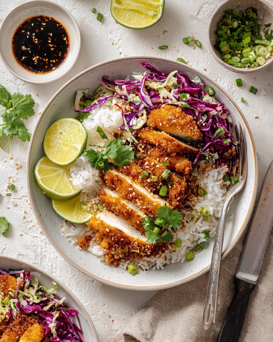 Sesame Chicken Coconut Rice Bowls