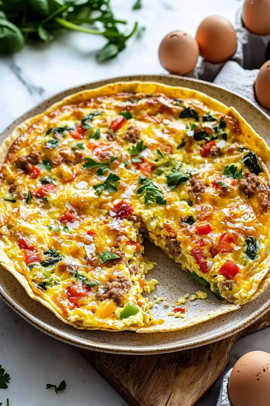 High Protein Meal Prep Tortilla Quiche
