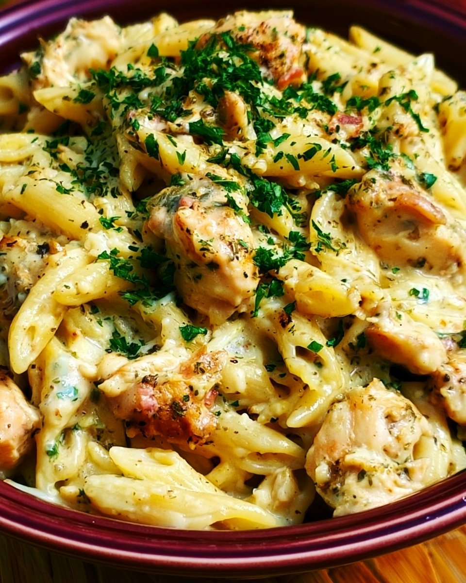 Garlic Herb Rotisserie Chicken Pasta