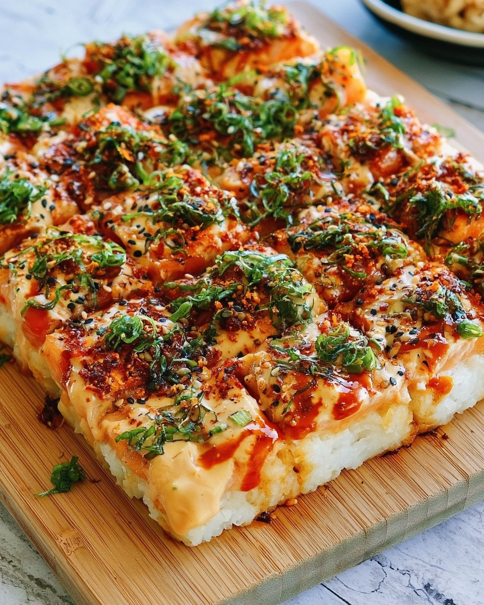 Easy Spicy Salmon Sushi Bake Recipe