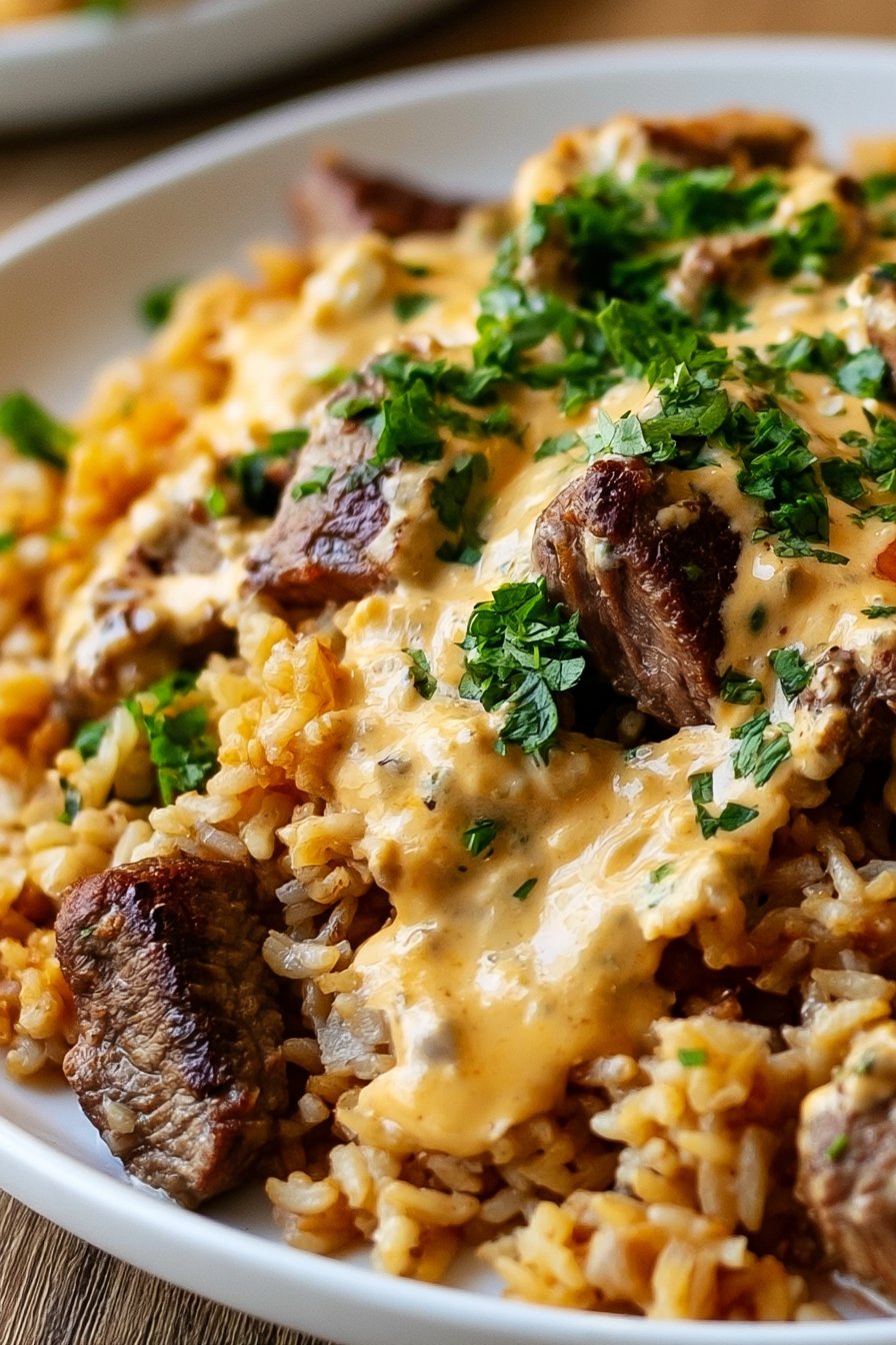 Irresistible Steak &amp; Queso Rice for a Cozy Tex-Mex Night