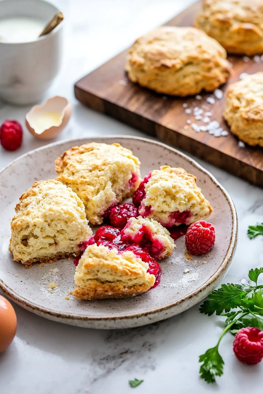Flaky Himbeer-Scones