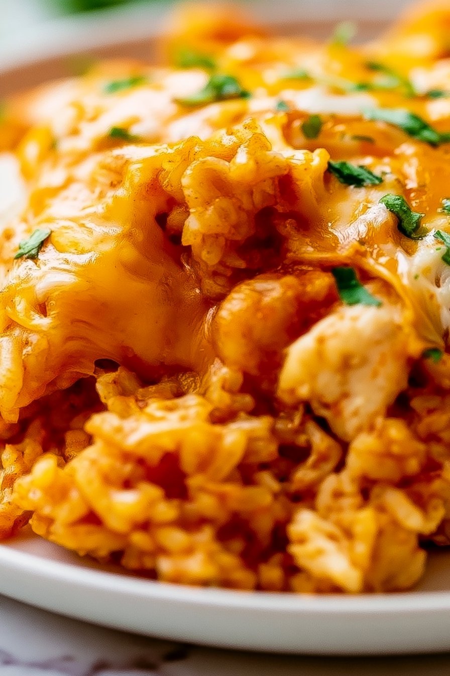 Chicken Enchilada Rice Casserole