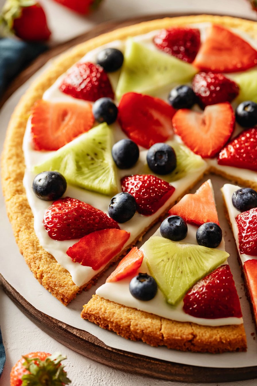 Sugar Cookie Fruit Pizza (Vegan Fruit Pizza)