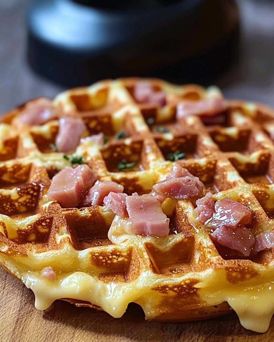 Herzhafte Waffeln mit Schinken und Käse einfach genießen!