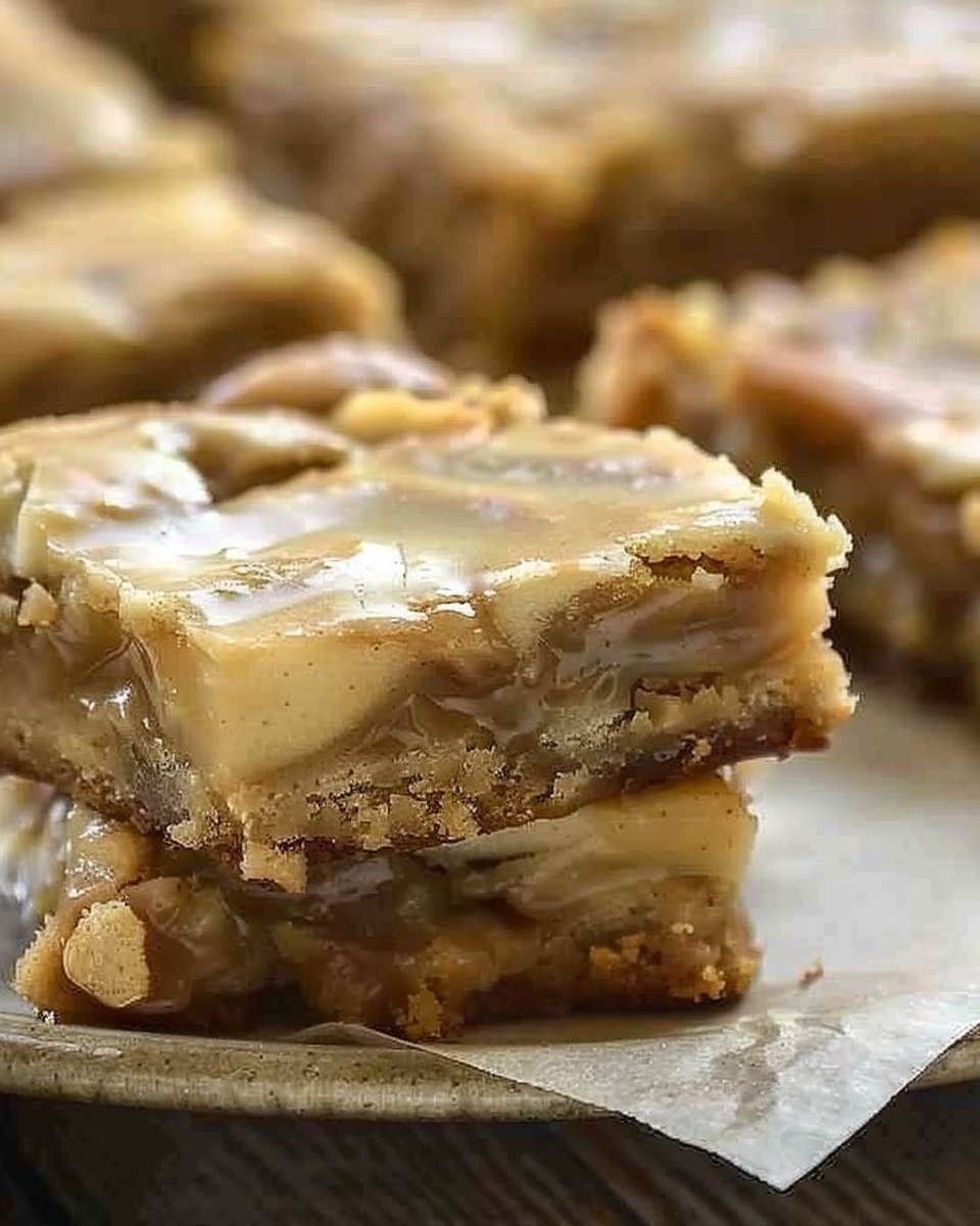Maple Glazed Apple Blondies