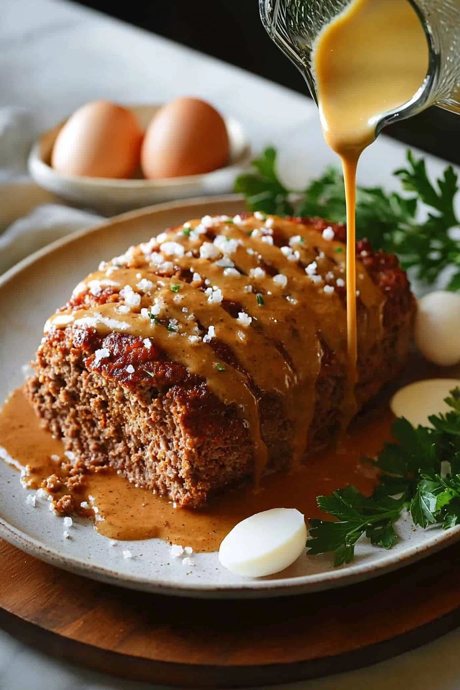 Hackbraten aus dem Backofen