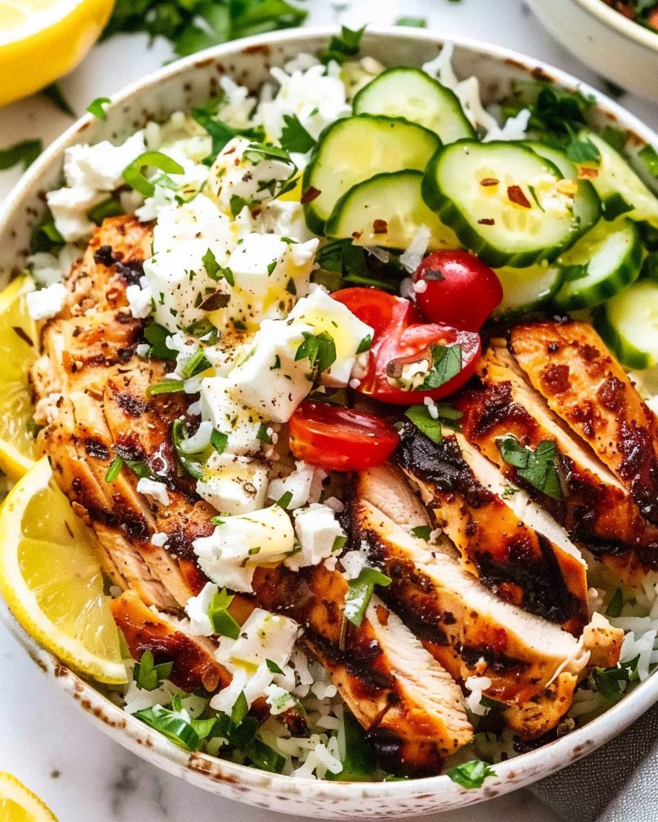 Lemon Herb Greek Chicken Bowls