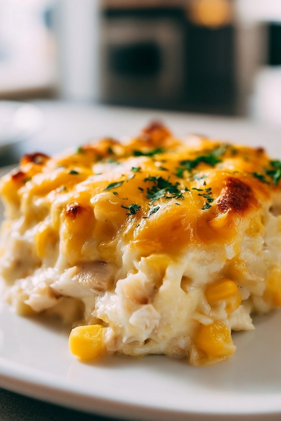 Creamy Chicken And Corn Casserole