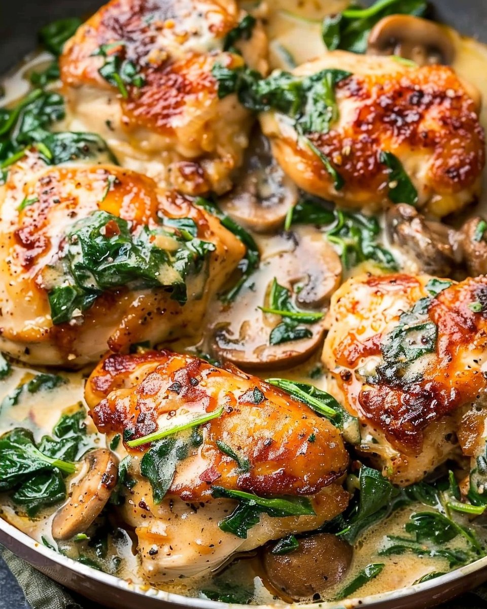 Chicken Spinach Mushrooms