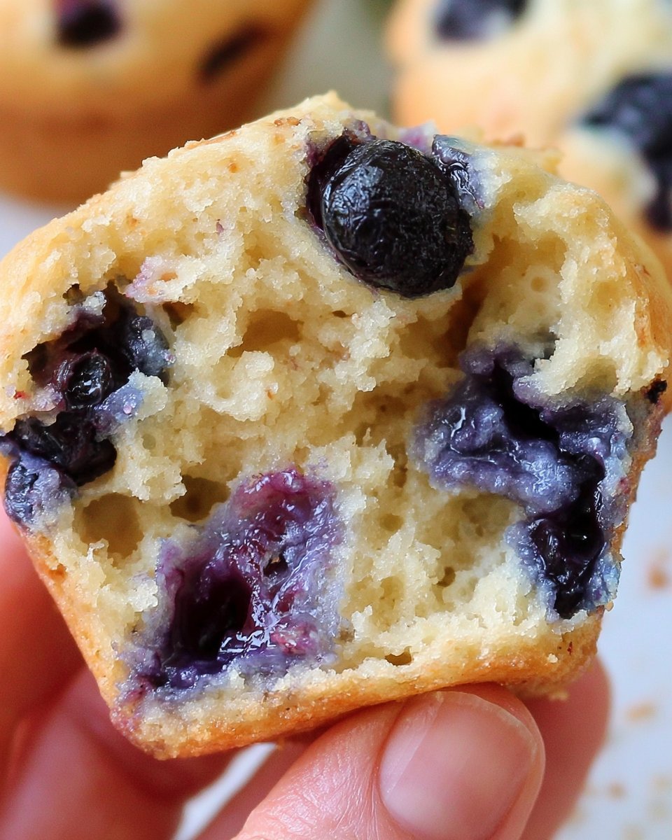 Blueberry Cottage Cheese Muffins