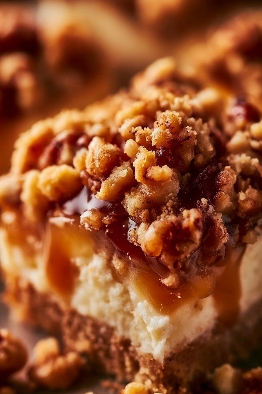 Creamy 20-Minute Copycat Caramel Apple Cheesecake Bars