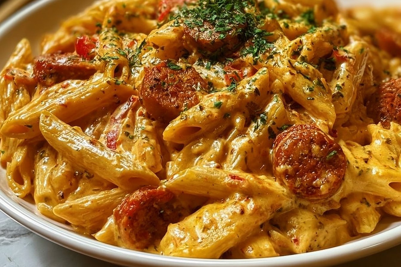 Creamy Spicy Cajun Sausage Pasta