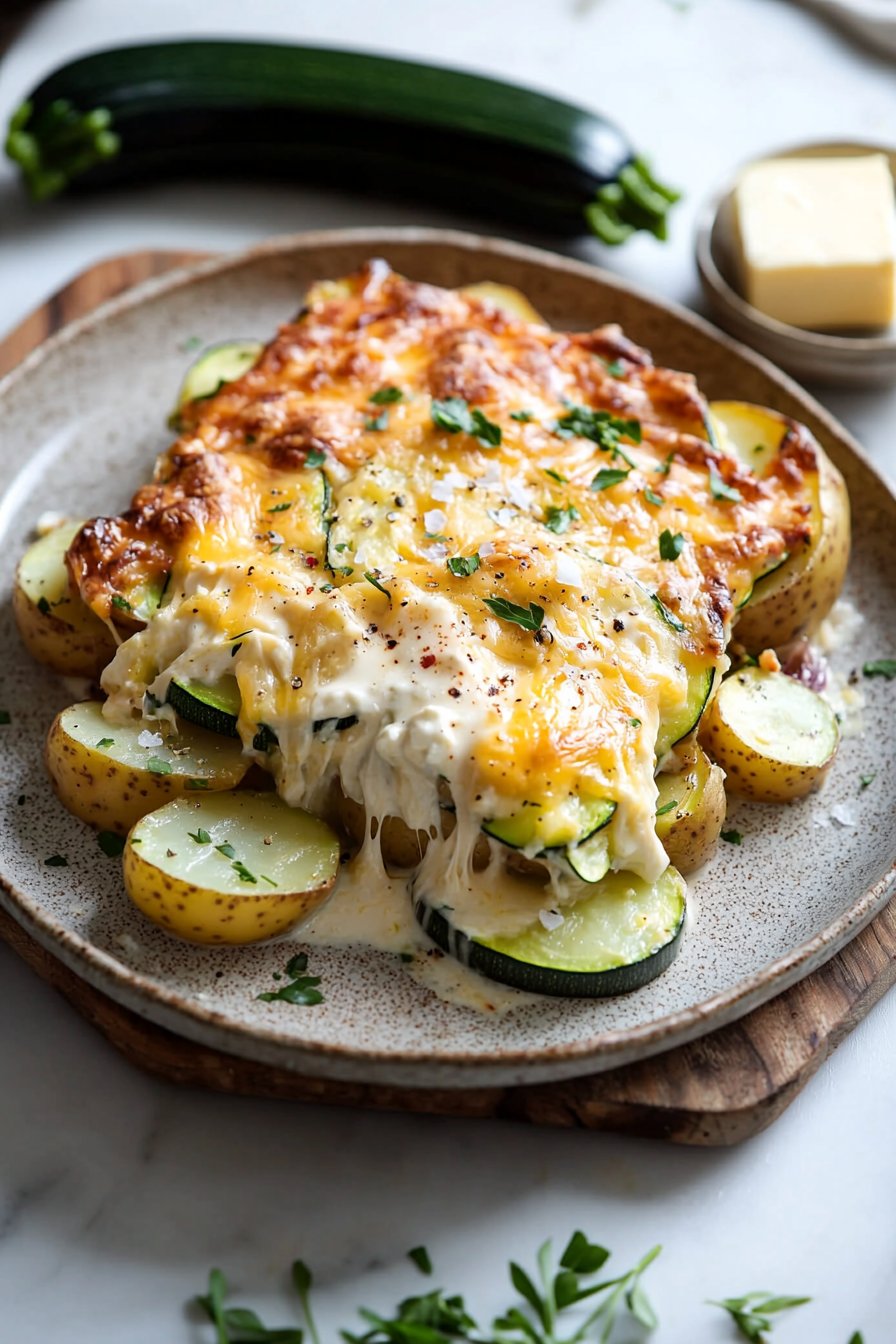 Käse Kartoffel Zucchini Auflauf