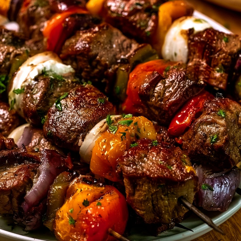 Einfache Rindfleisch-Kabobs