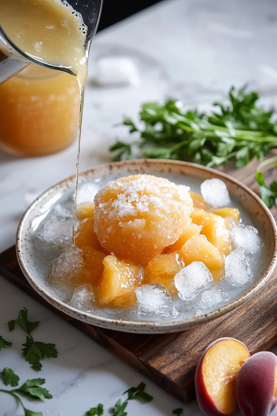 Pfirsich-Limonade-Slush