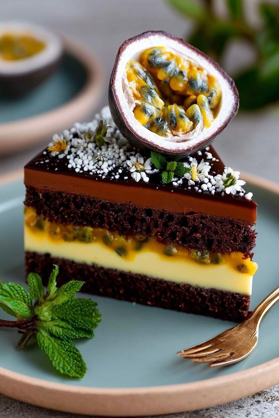 Decadent Chocolate Passion Fruit Entremet Cake Recipe 2 Chocolate Passion Fruit Entremet Cake