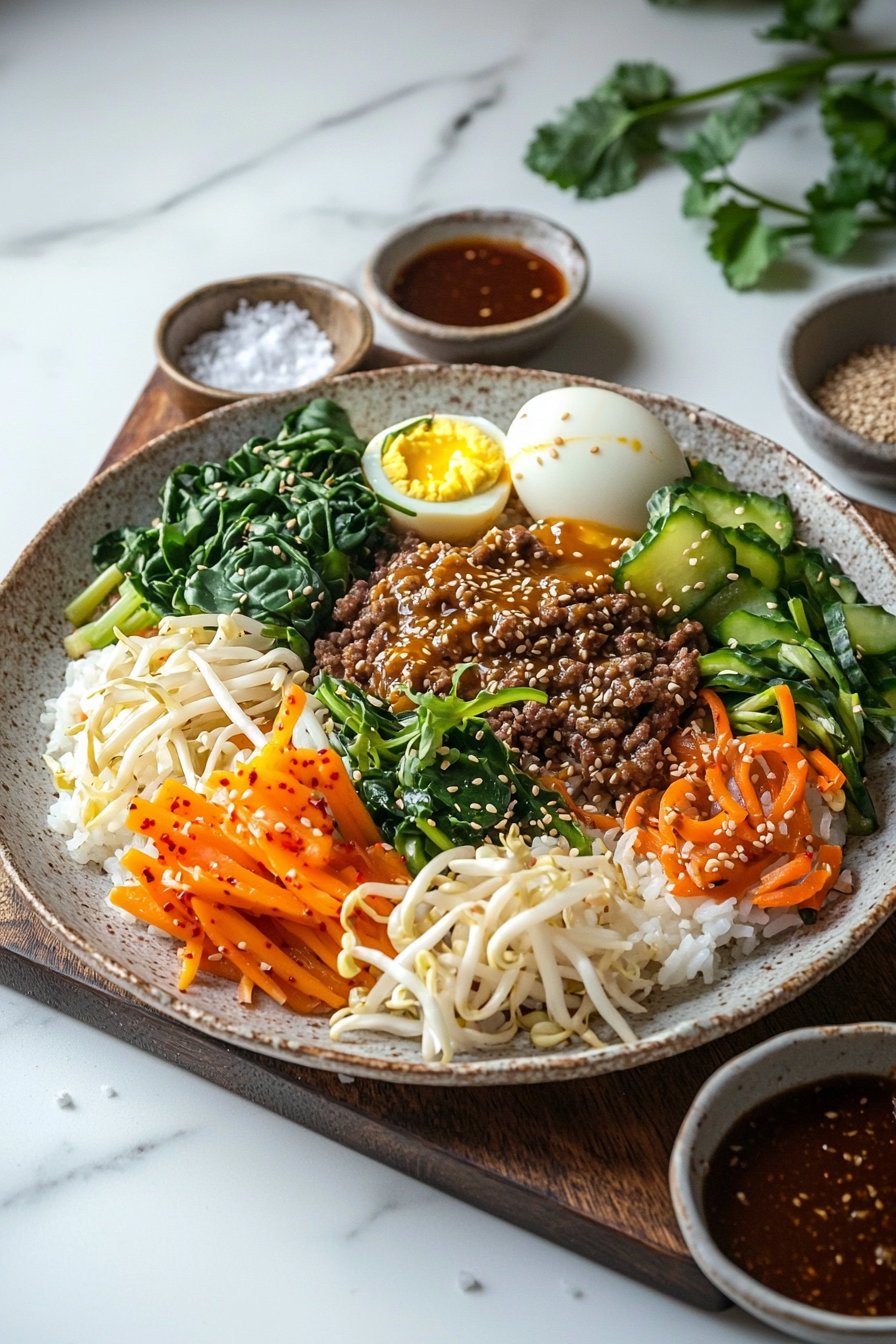 Easy Bibimbap with Ground Beef