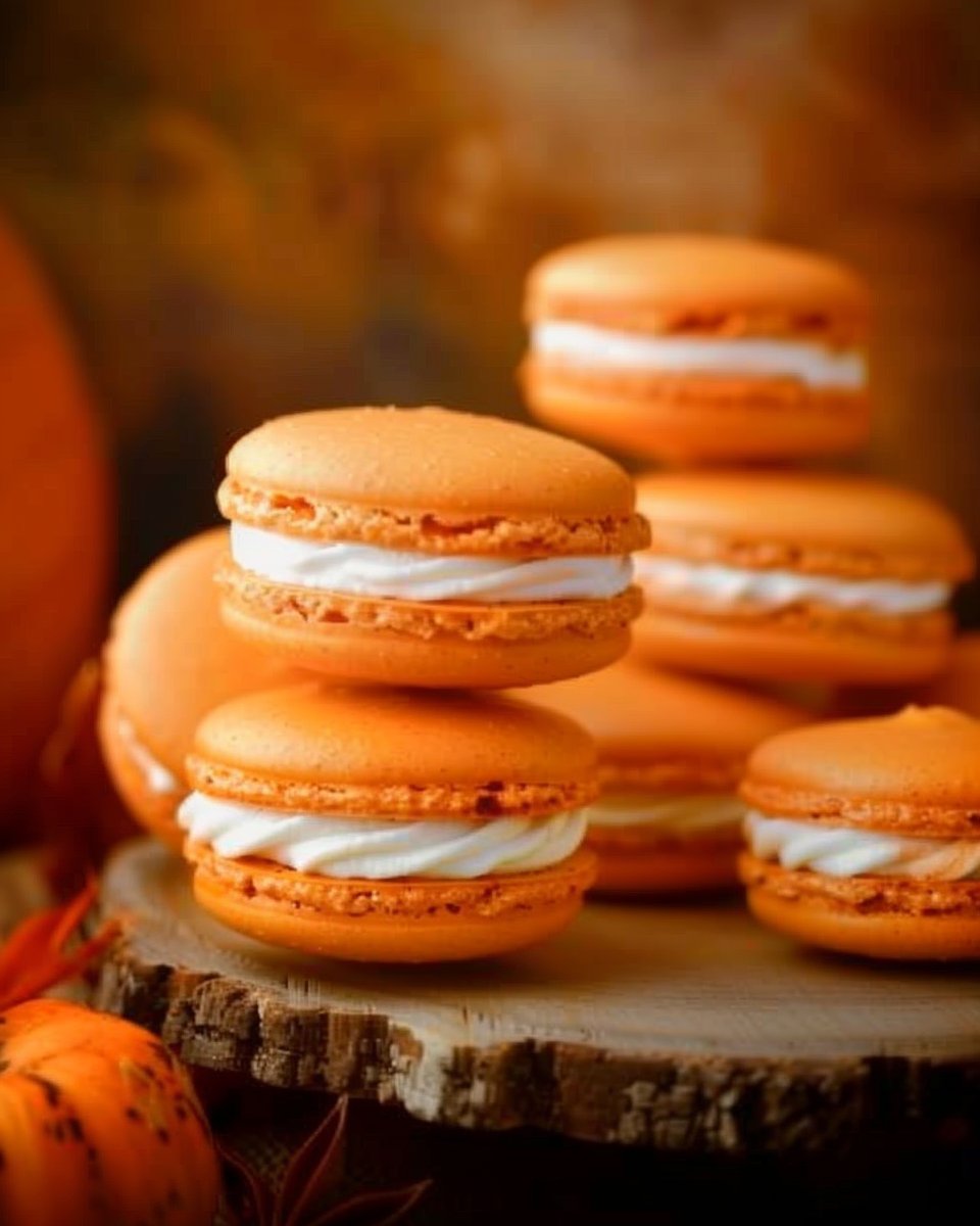 Pumpkin Spice Macarons