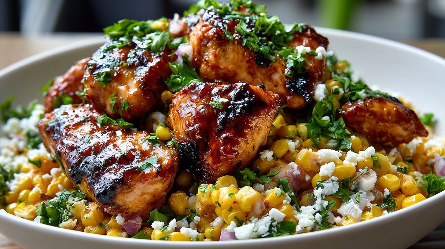 Chicken Street Corn Salad | High-Protein Lunch Idea