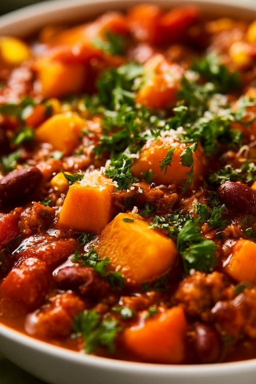 Creamy 20-Minute Copycat Chipotle Sweet Potato Turkey Chili