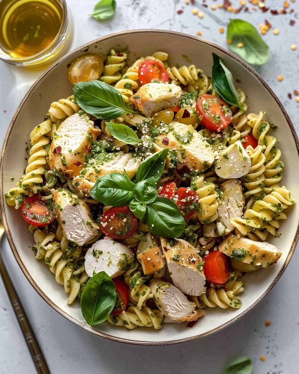 Chicken Pesto Pasta Salad