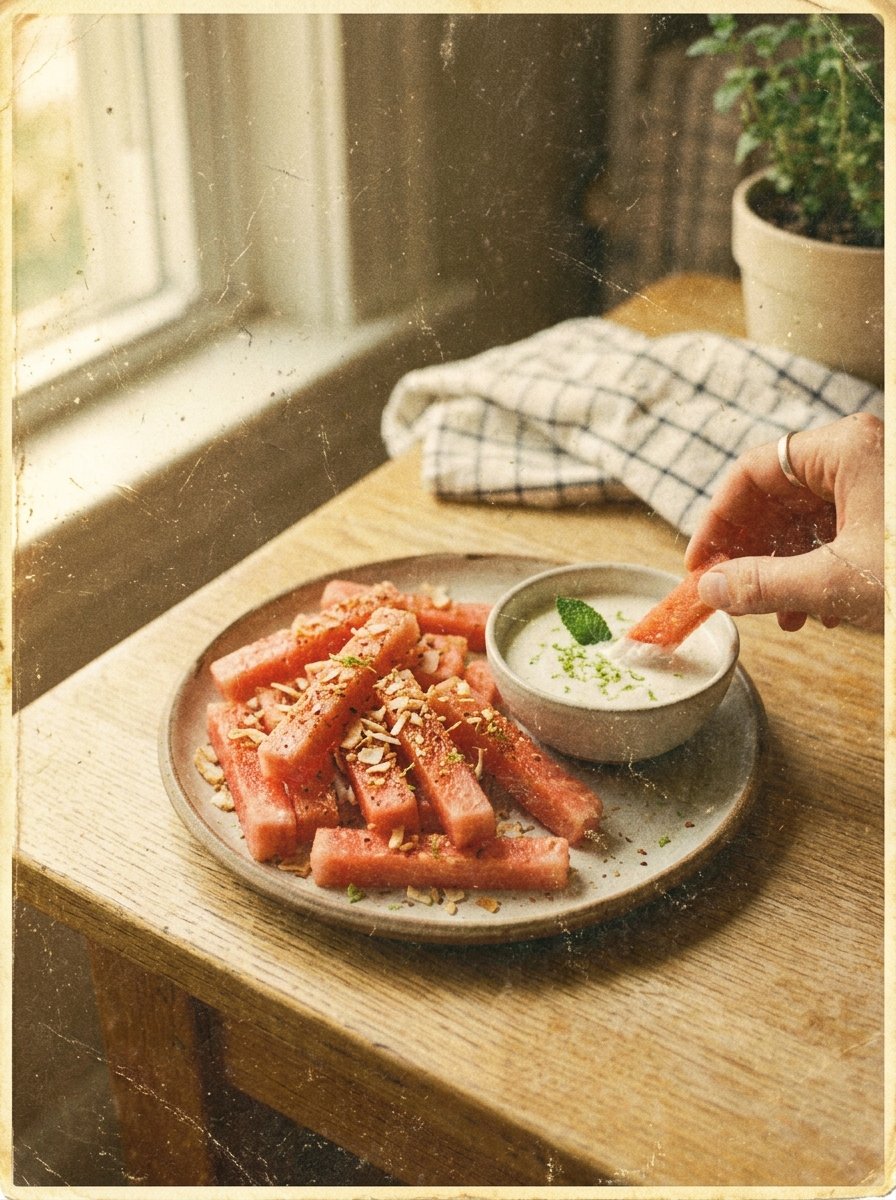 Irresistible Watermelon Fries with Coconut Lime Dip