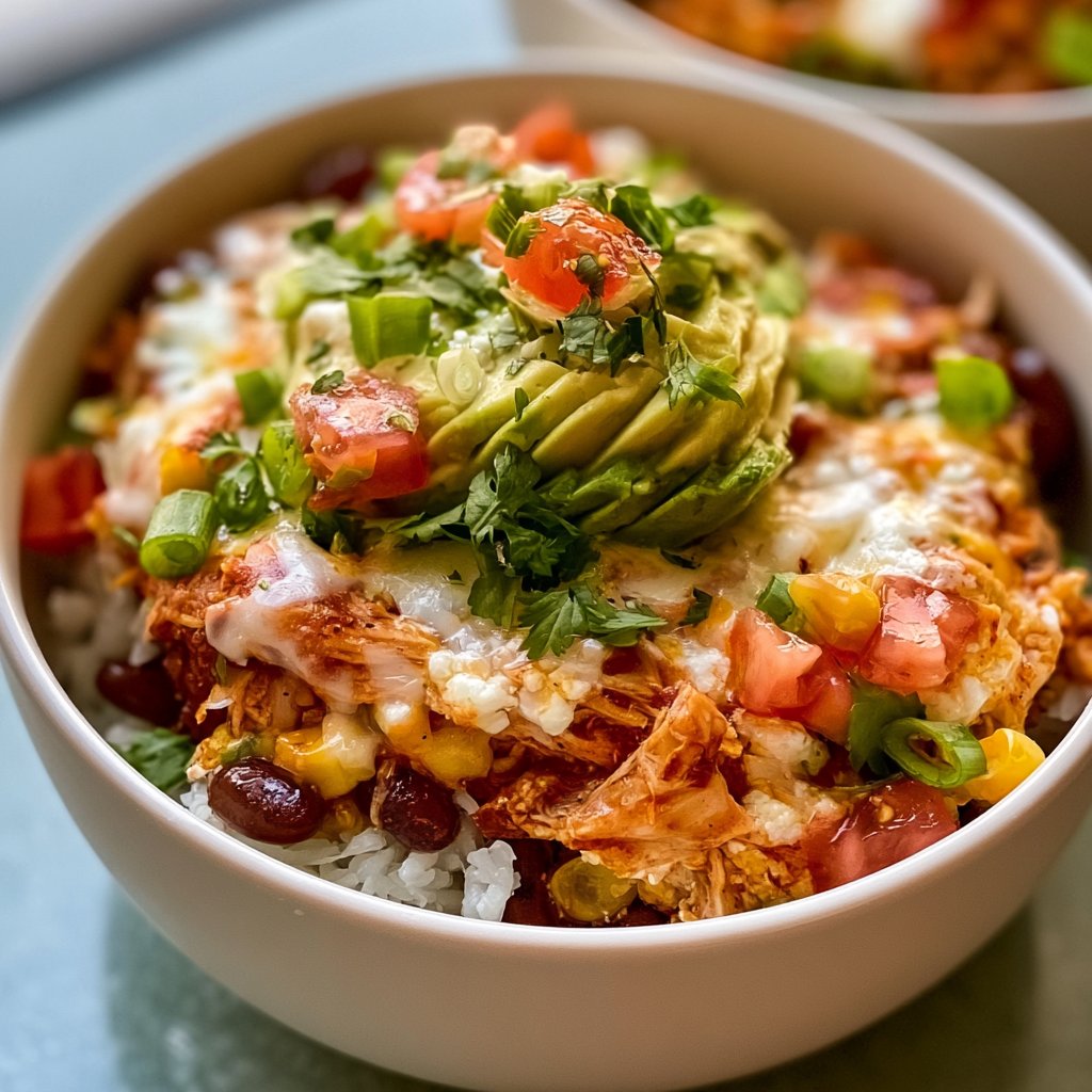 Protein-Packed Chicken and Cottage Cheese Enchilada Bowls